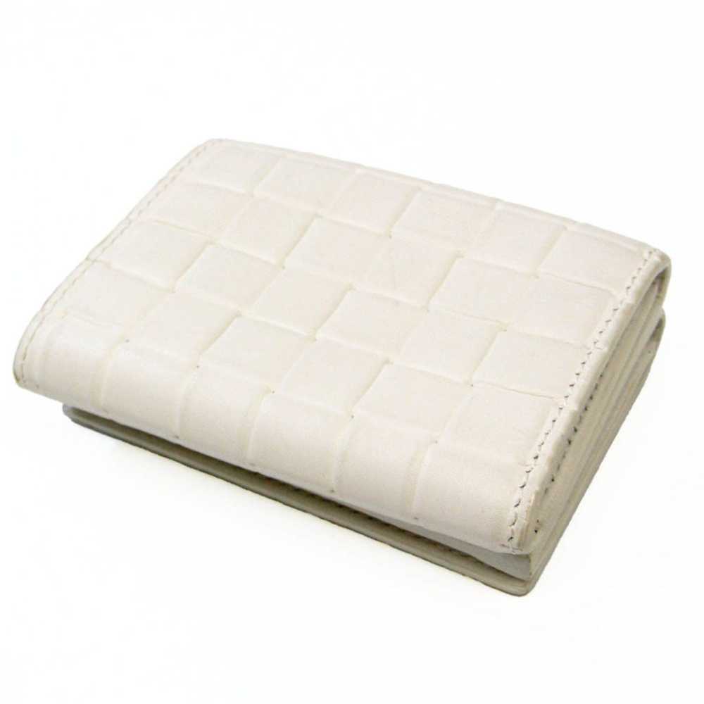 Bottega Veneta Intrecciato White Leather Wallet (… - image 2