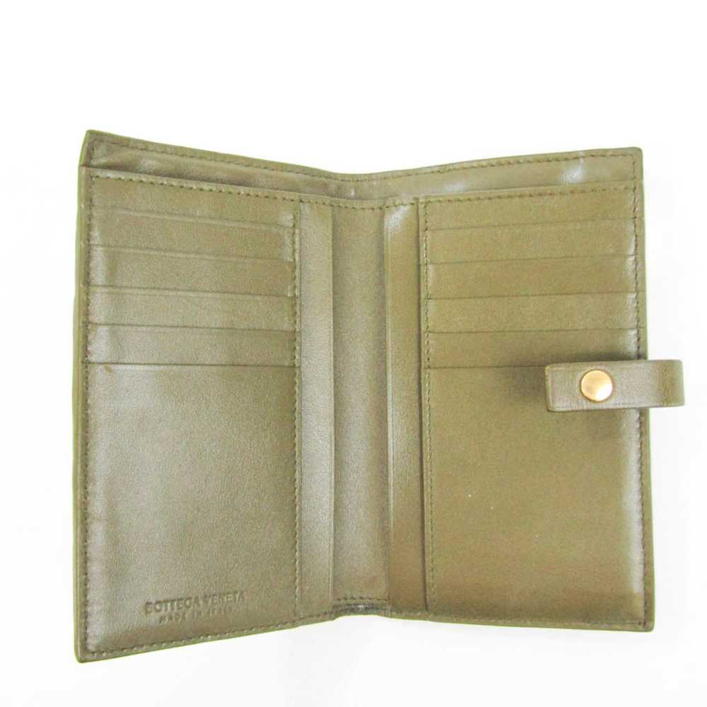 Bottega Veneta Intrecciato Khaki Leather Wallet (… - image 12