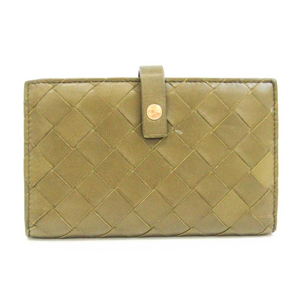 Bottega Veneta Intrecciato Khaki Leather Wallet (… - image 5