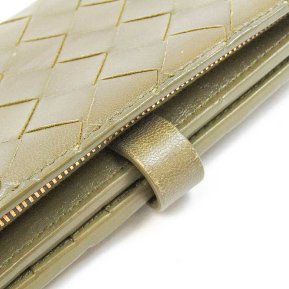 Bottega Veneta Intrecciato Khaki Leather Wallet (… - image 7