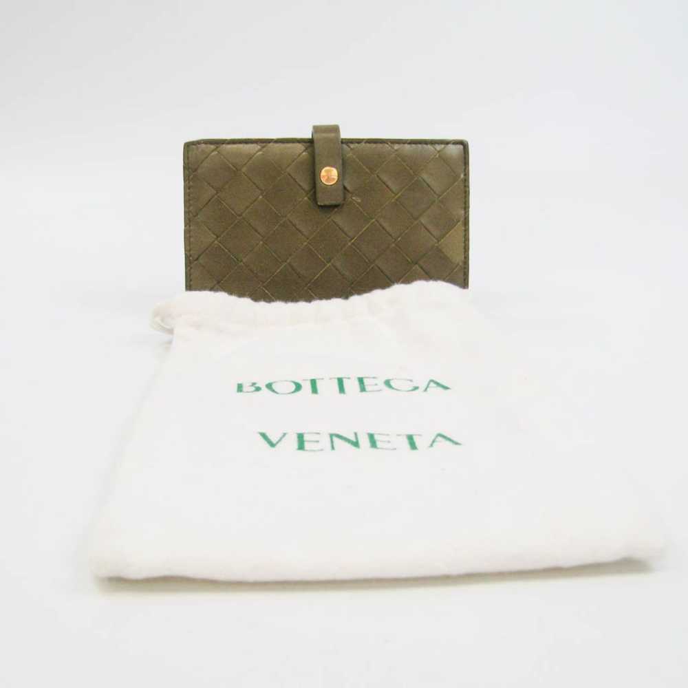 Bottega Veneta Intrecciato Khaki Leather Wallet (… - image 8