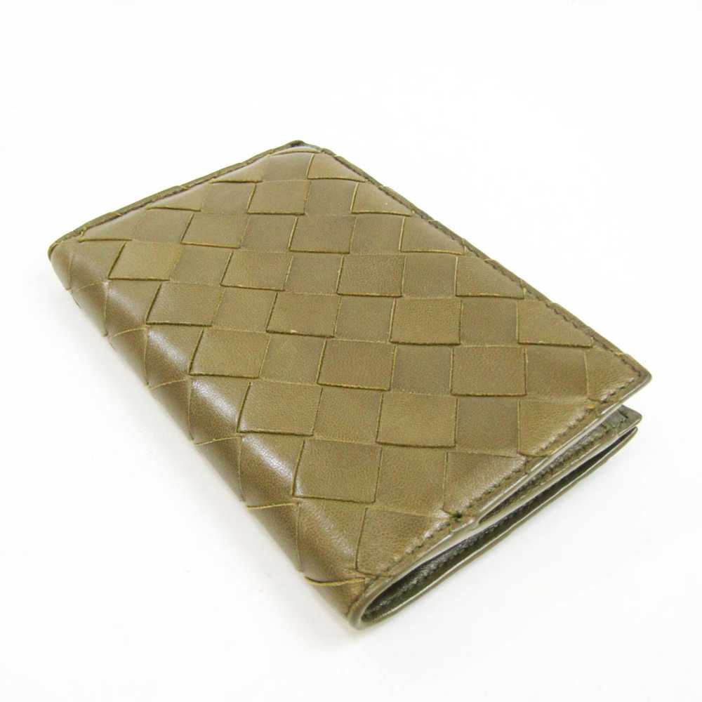 Bottega Veneta Intrecciato Khaki Leather Wallet (… - image 9