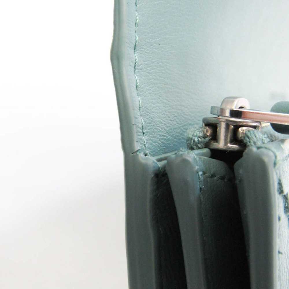 Bottega Veneta Intrecciato Turquoise Leather Wall… - image 6