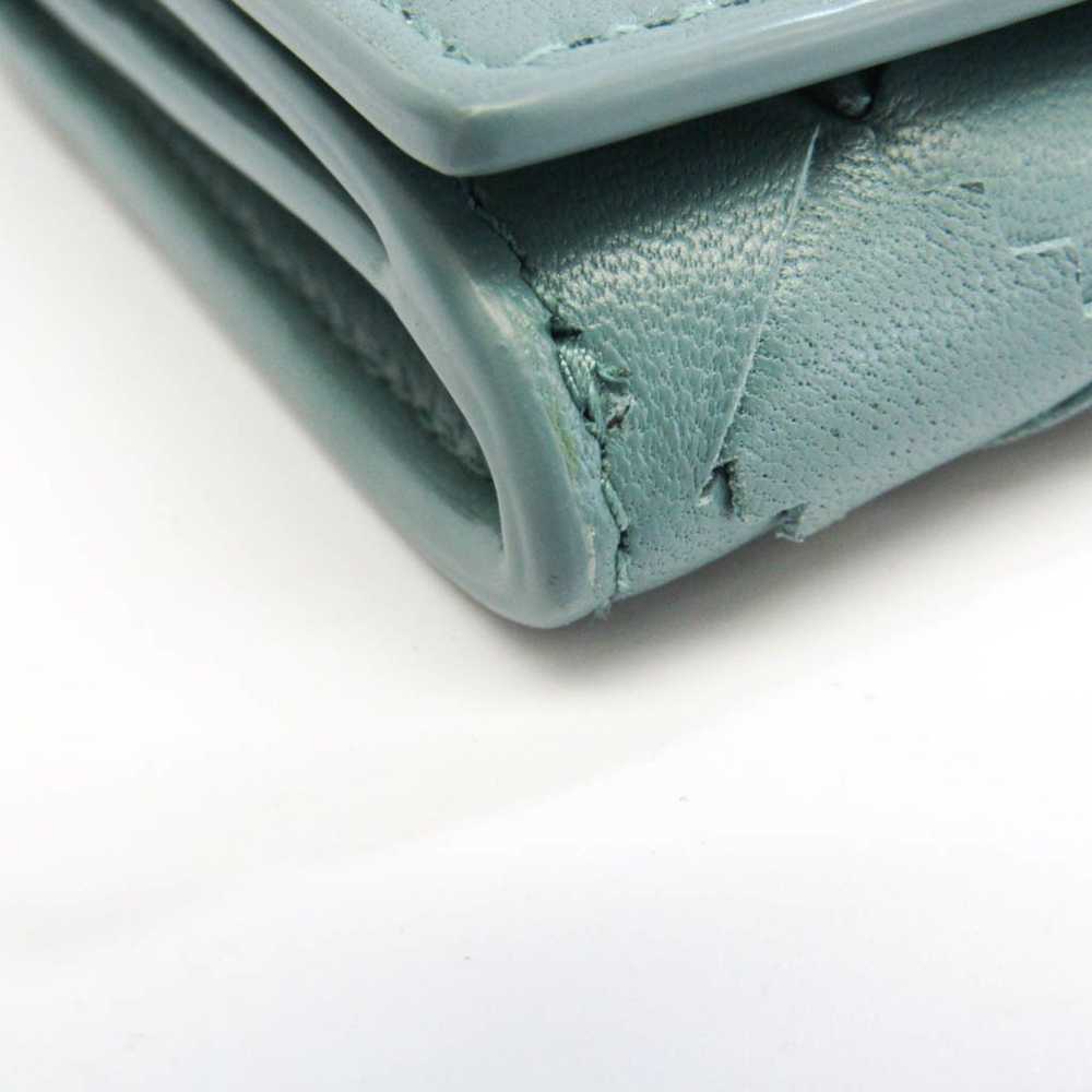 Bottega Veneta Intrecciato Turquoise Leather Wall… - image 8