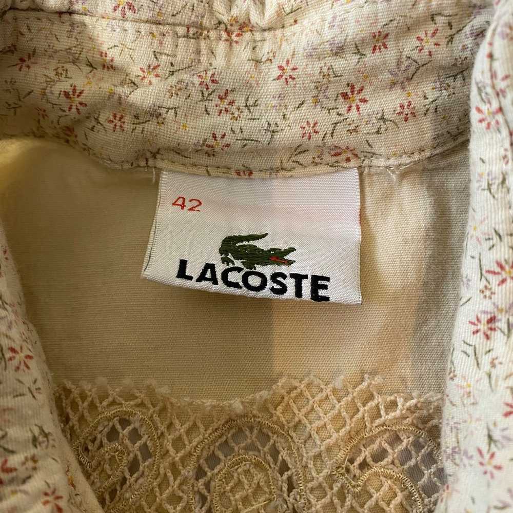 Lacoste women button front blouse LACOSTE lace sp… - image 3