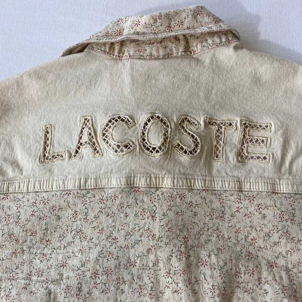 Lacoste women button front blouse LACOSTE lace sp… - image 7