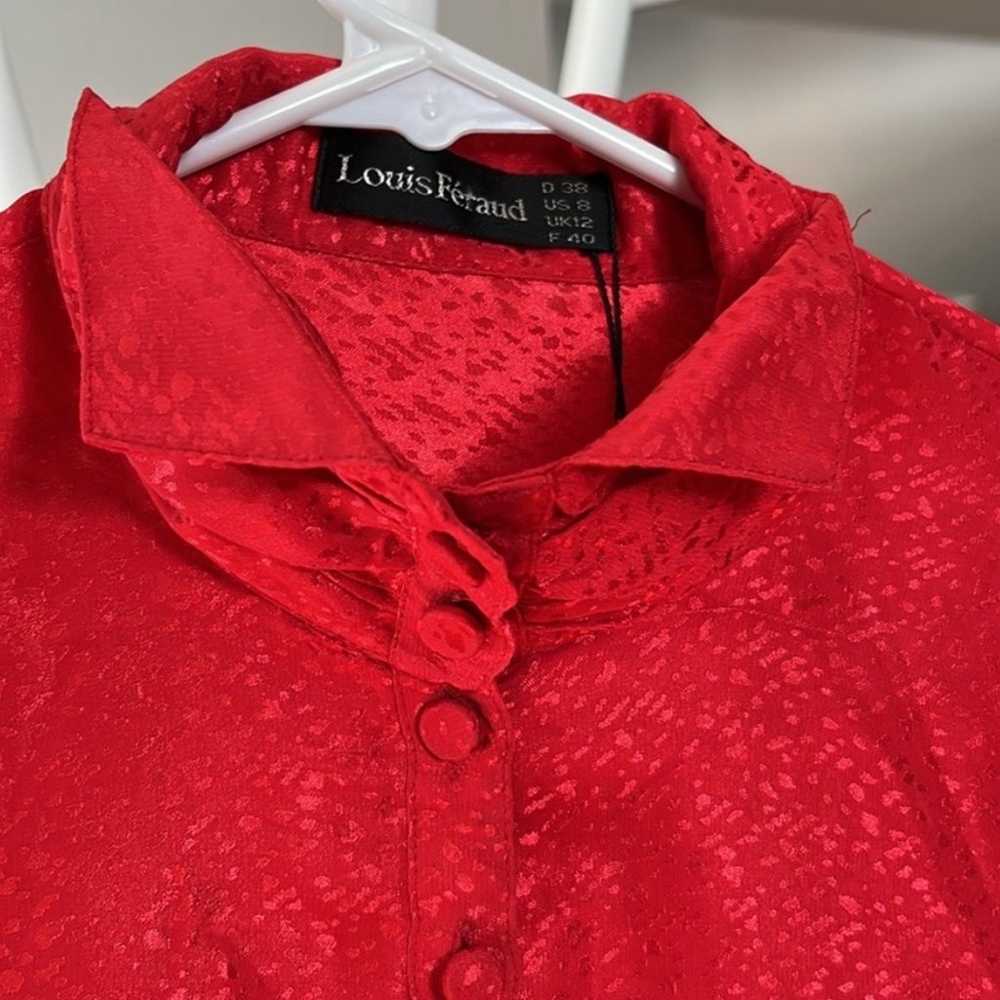 Red Louis Feraud vintage blouse - image 5