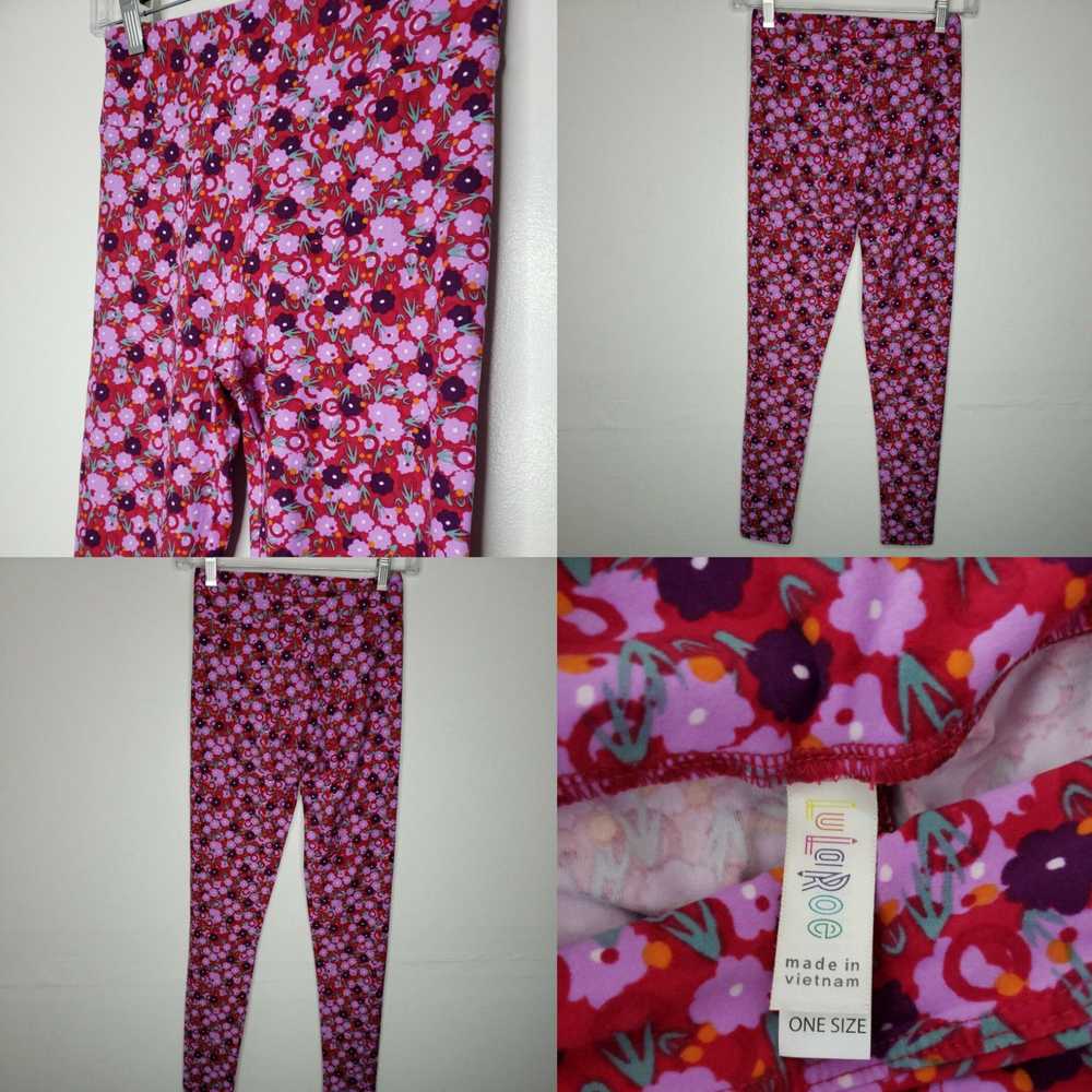 Vintage LuLaRoe Women's Leggings One Size Purple … - image 4