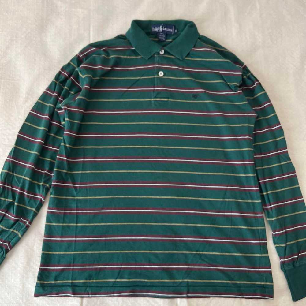 Ralph Lauren long-sleeve striped polo shirt. - image 6