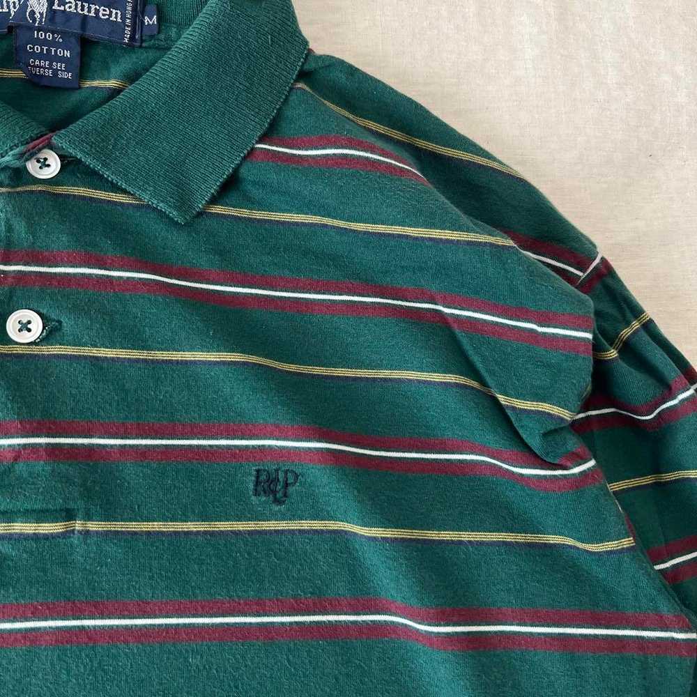 Ralph Lauren long-sleeve striped polo shirt. - image 8