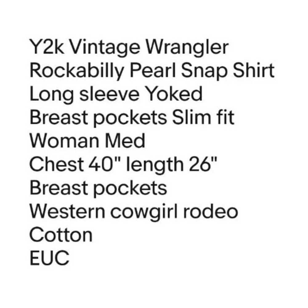 Y2k Wrangler Rockabilly Pearl Snap Shirt Woman Me… - image 12