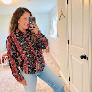 70s wrangler Flower shirt トップス