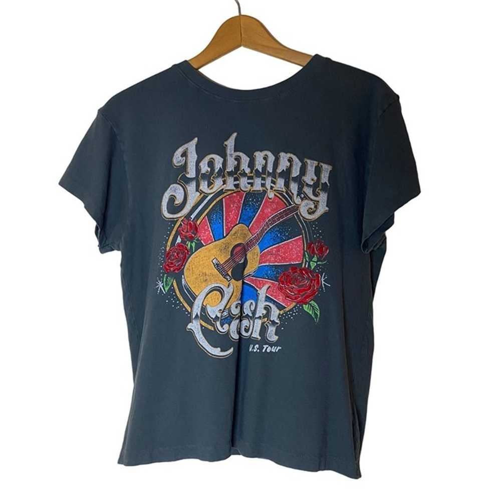 Johnny Cash Martin Guitar Tee | Vintage Black FAD… - image 1