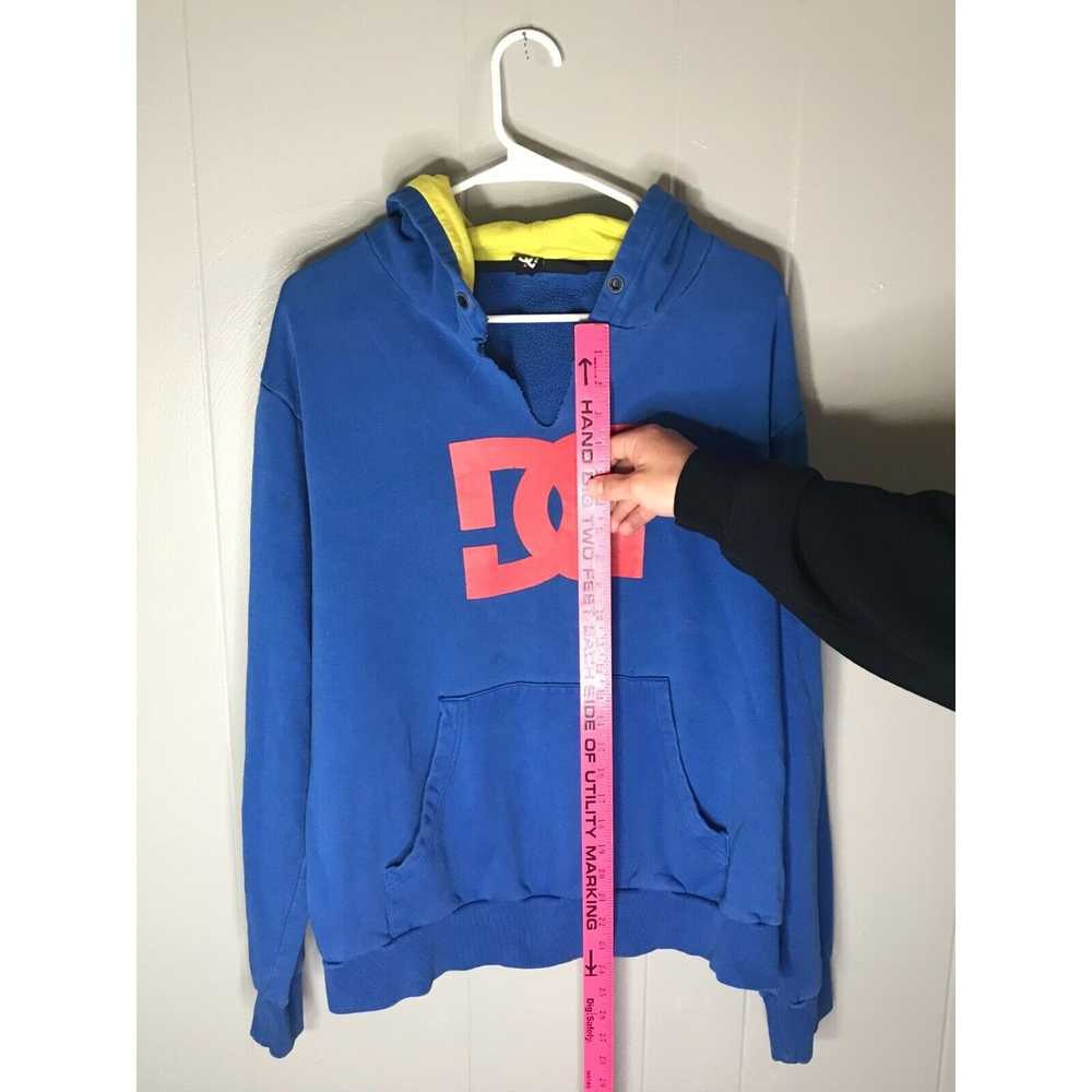 Dc × Vintage Y2k DC mens Blue Hoodie Pullover LG … - image 5