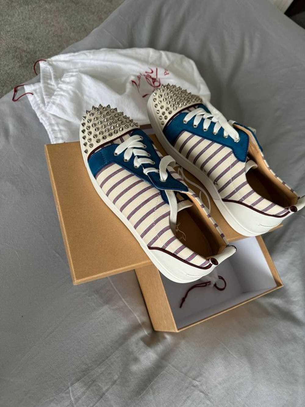 Christian Louboutin Christian Louboutin Blue & Wh… - image 8