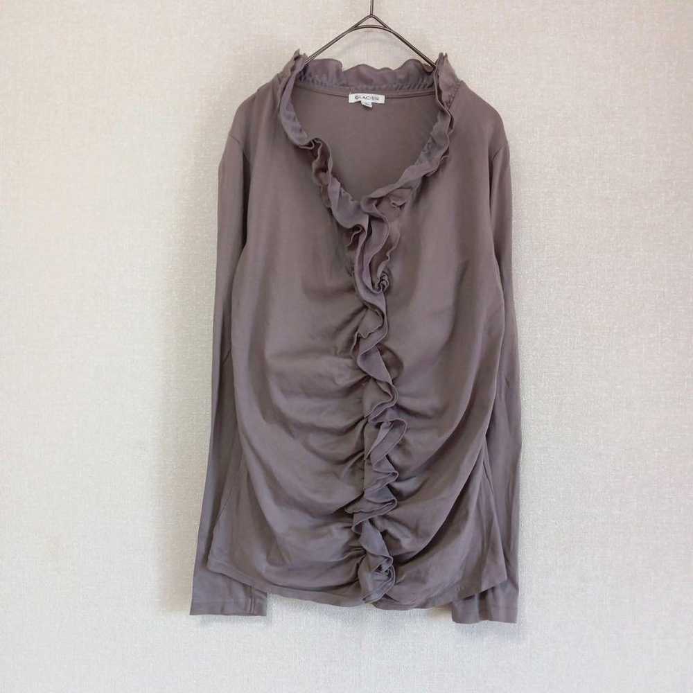 Gracia cut-sleeve long-sleeved shirt with frills,… - image 2