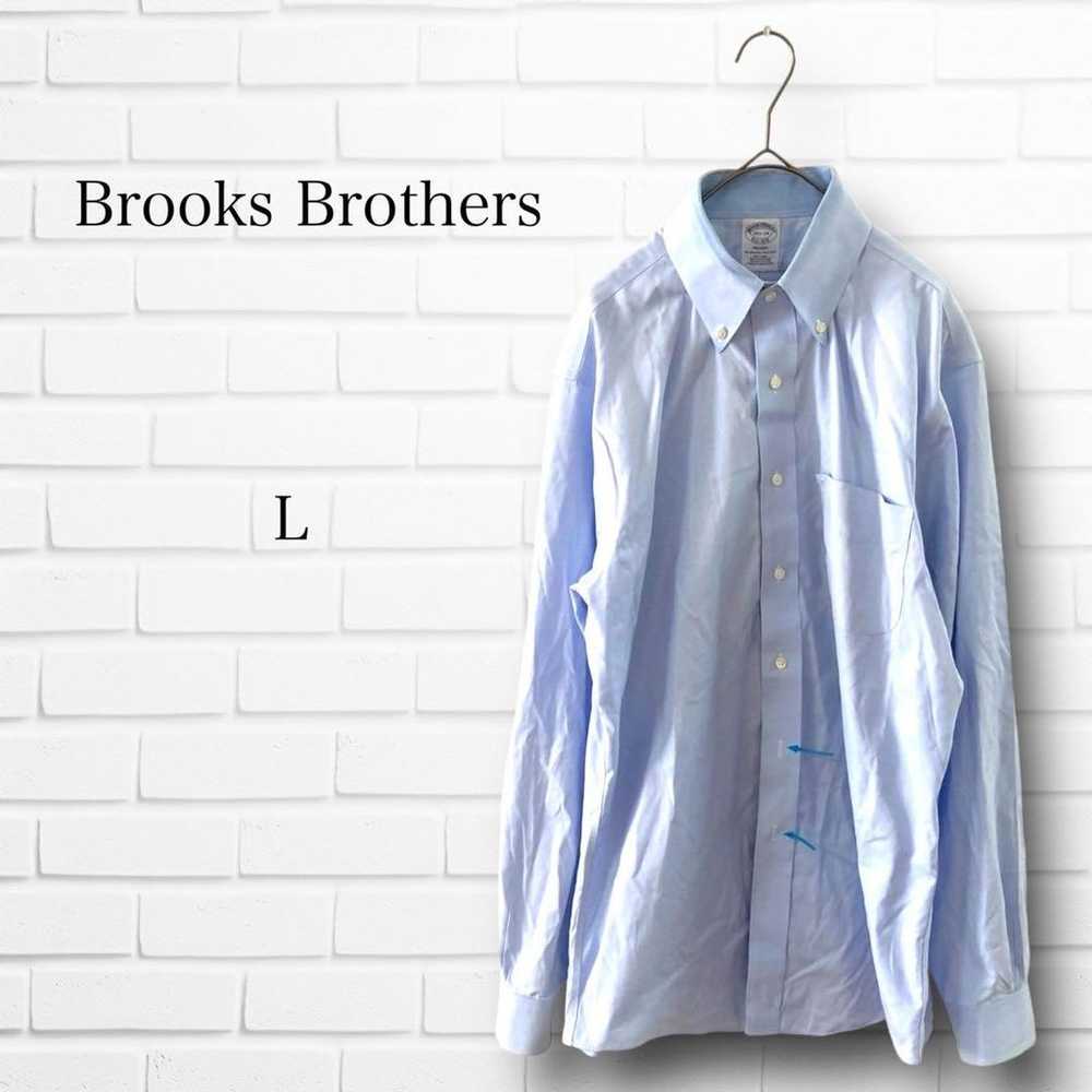 Brooks Brothers L Black Blue Shirt Long Sleeve Of… - image 1