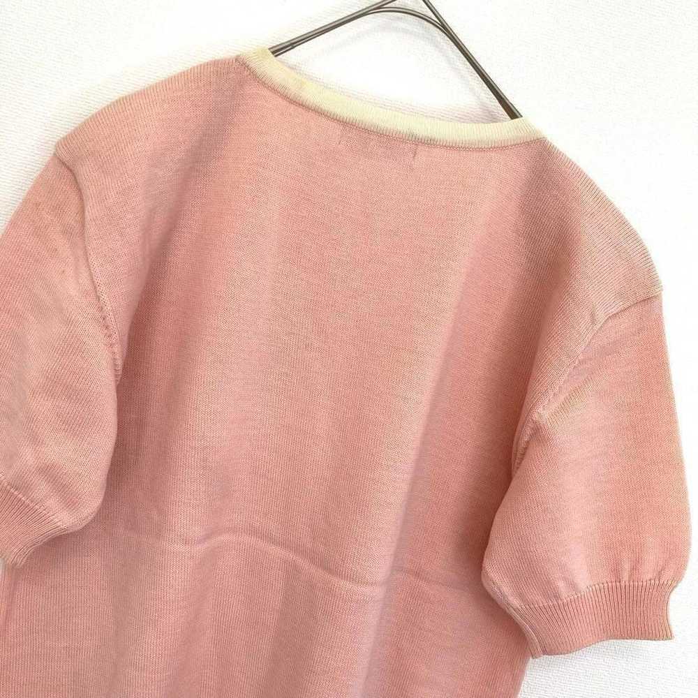 【Cordia】Short Sleeve Knit Sweater Retro Pink LL O… - image 10