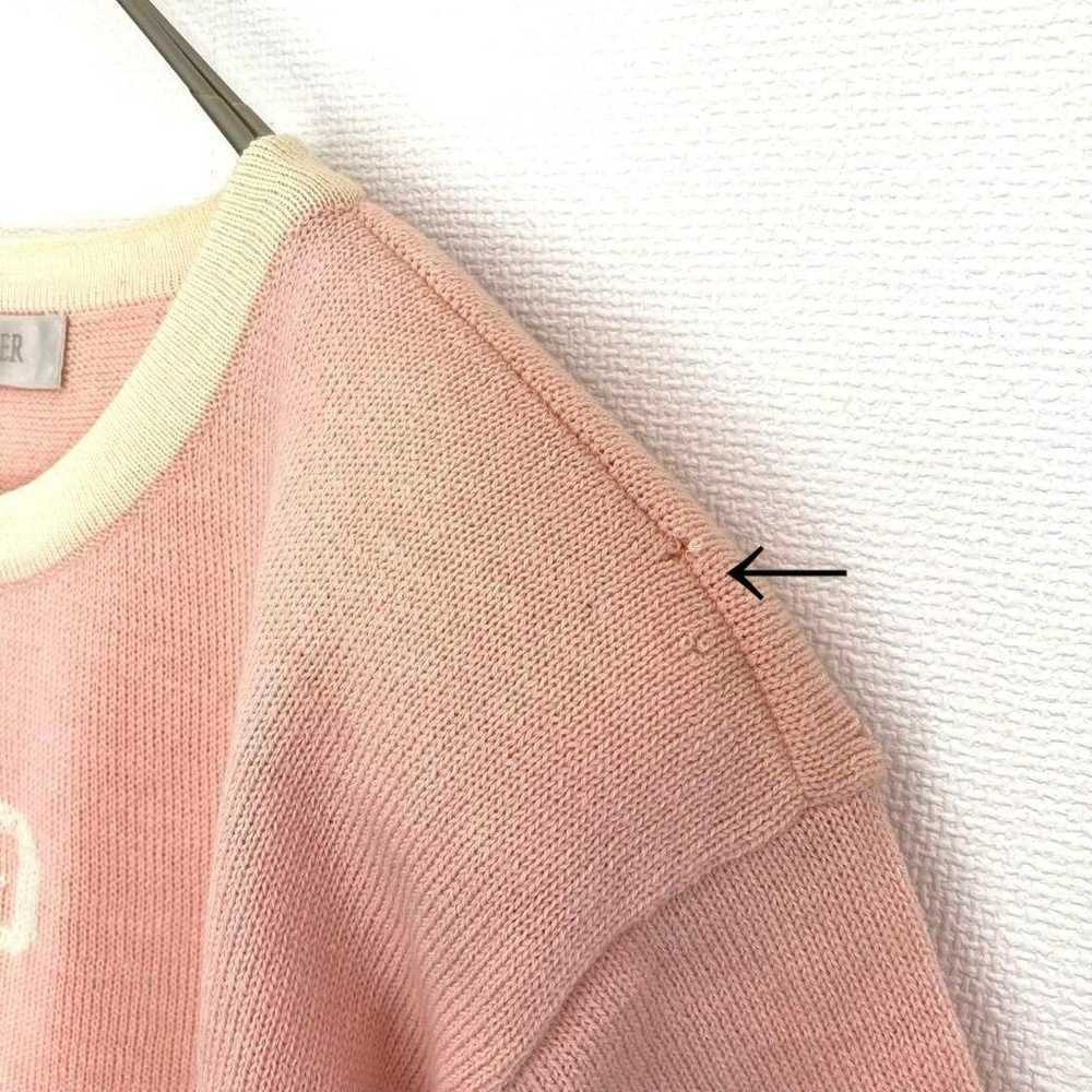 【Cordia】Short Sleeve Knit Sweater Retro Pink LL O… - image 4