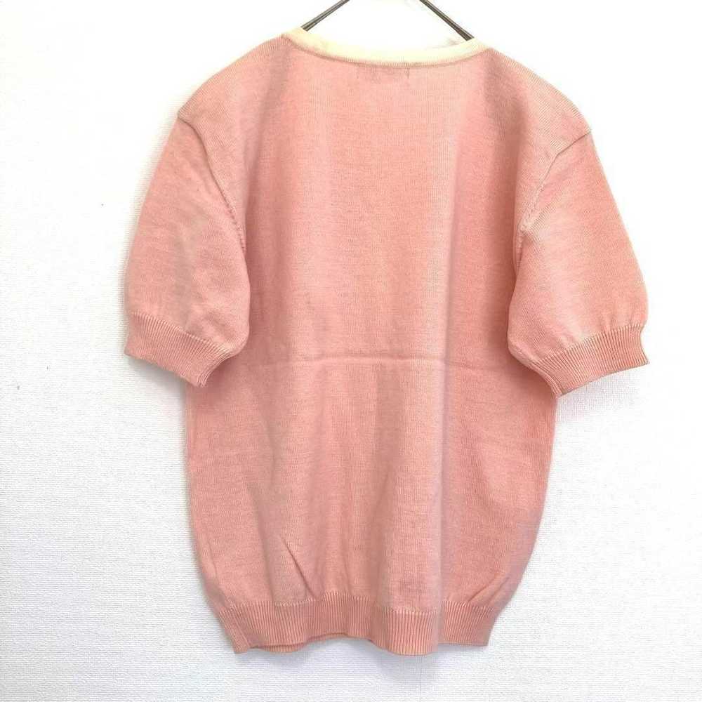 【Cordia】Short Sleeve Knit Sweater Retro Pink LL O… - image 9