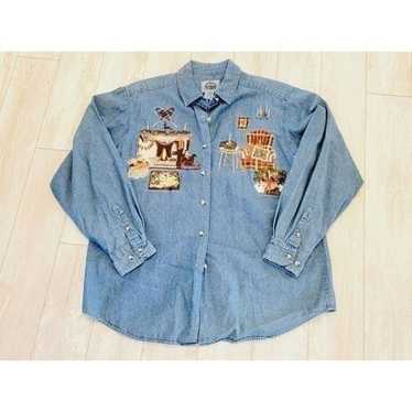 Cambridge Dry Goods XL Blue Jean Vintage Button-Up