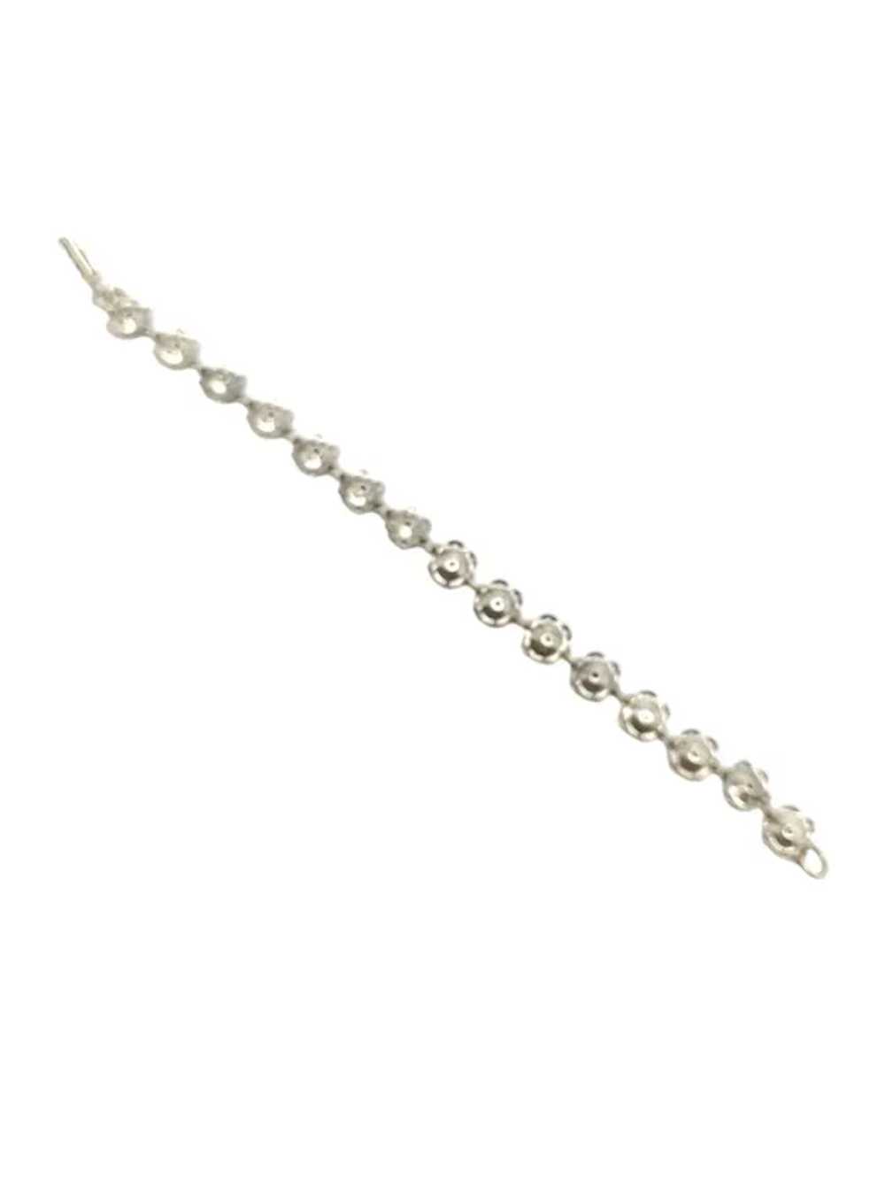 Beau Sterling Silver Flower Link Bracelet #17241 - image 5