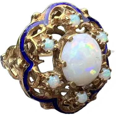 18K Yellow Gold Opal Ring