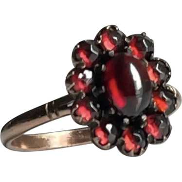 Garnet Ring 14K Rose Gold Bohemian Garnet Rose Cu… - image 1