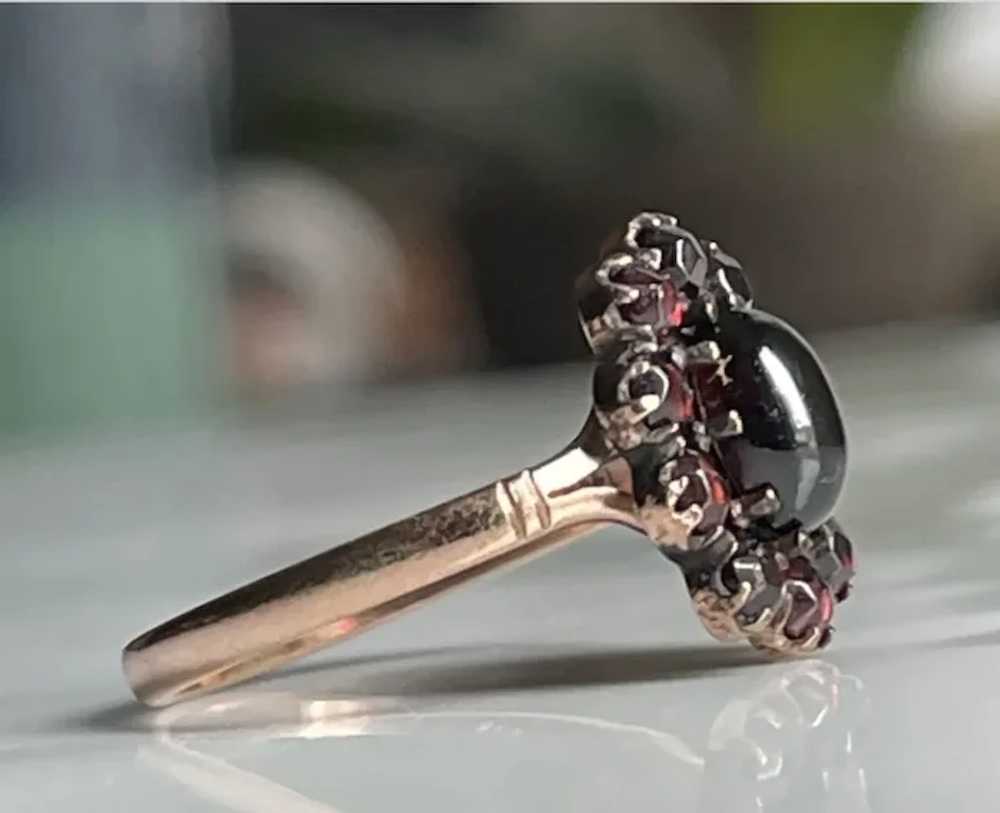 Garnet Ring 14K Rose Gold Bohemian Garnet Rose Cu… - image 6