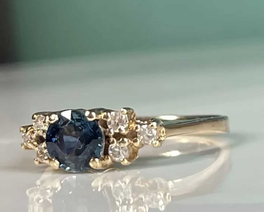 Sapphire Ring 14k Yellow Gold Unique Engagement R… - image 10