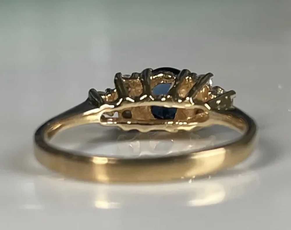 Sapphire Ring 14k Yellow Gold Unique Engagement R… - image 8