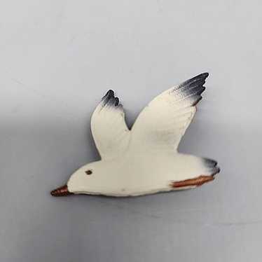 Vintage seagull brooch Wood Made In Canada - image 1