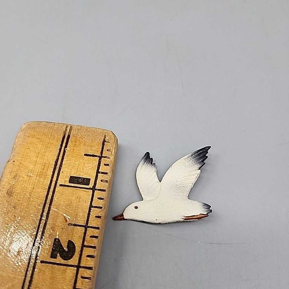 Vintage seagull brooch Wood Made In Canada - image 2