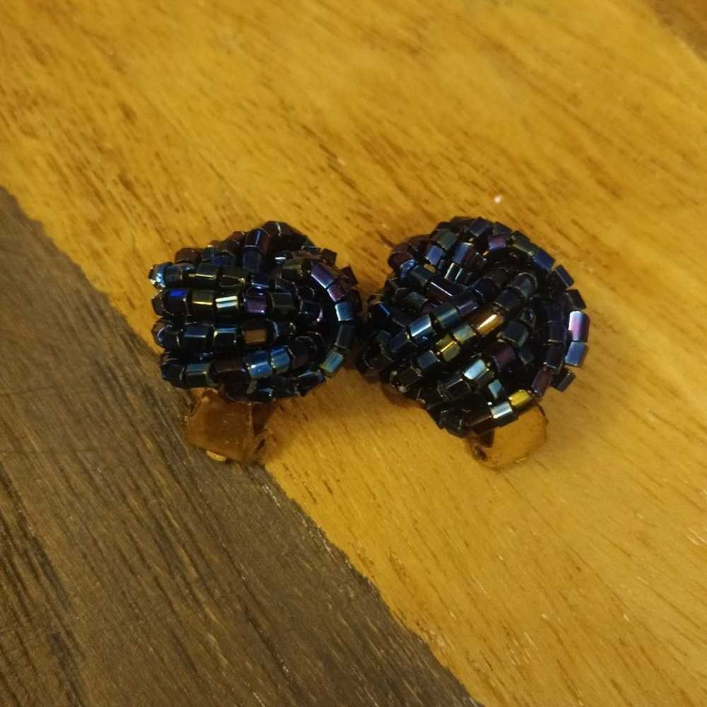 2 pair vintage clip on Earrings - image 2