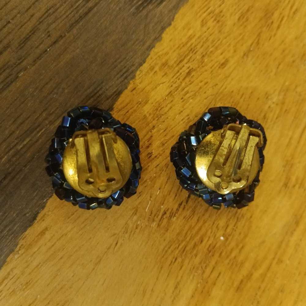 2 pair vintage clip on Earrings - image 3