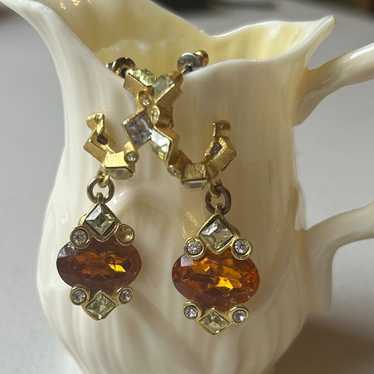 Roxanne Assoulin earrings clip on runway citrine … - image 1