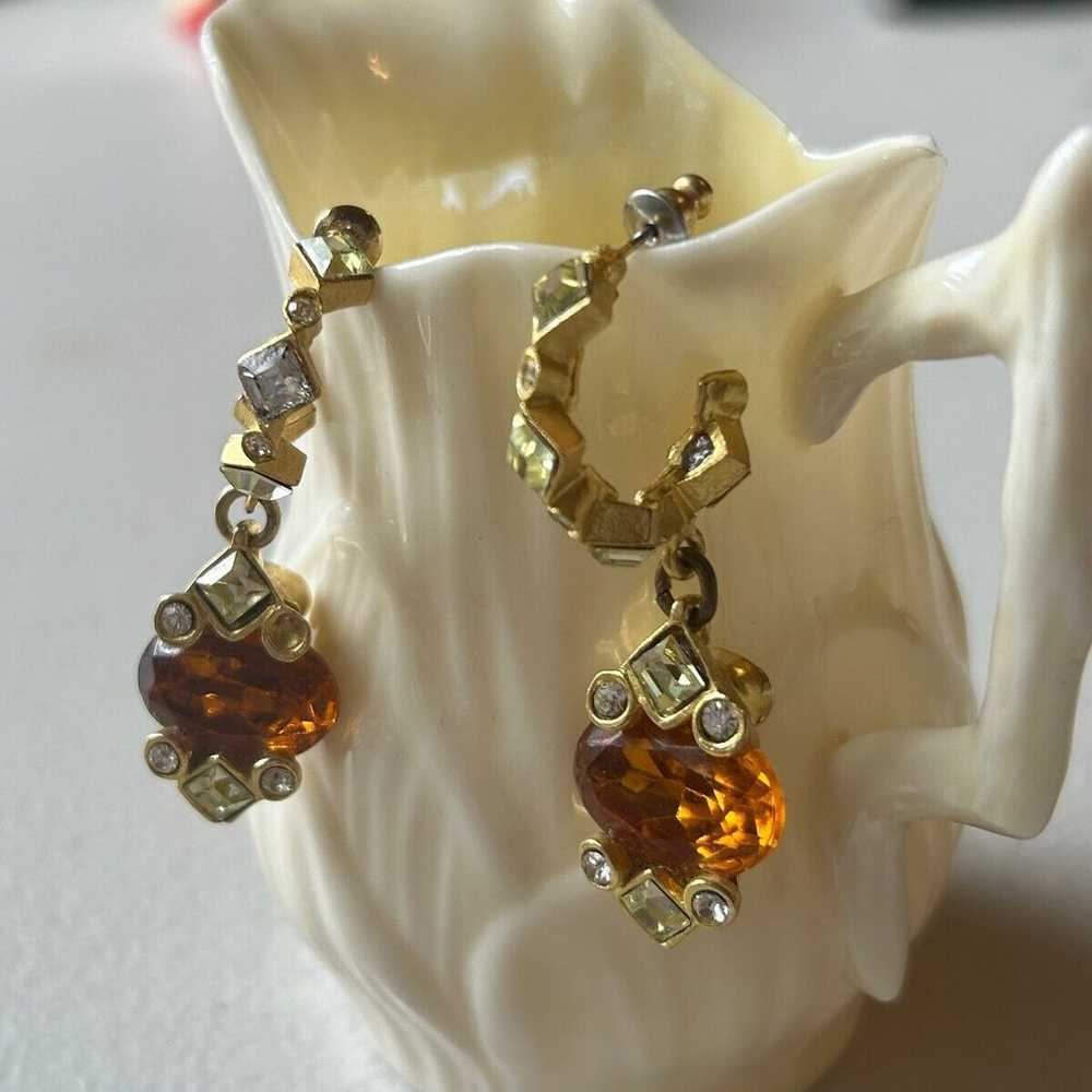 Roxanne Assoulin earrings clip on runway citrine … - image 5