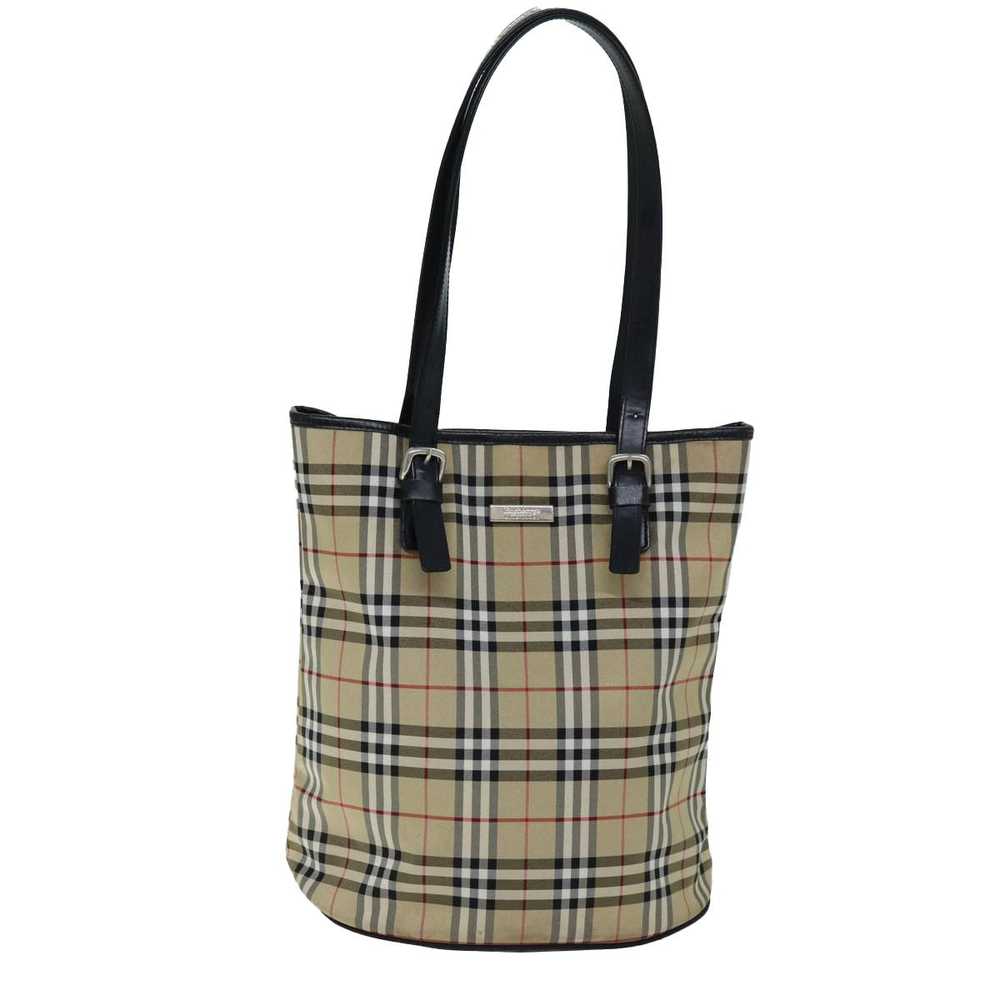 Burberry Nova Check Beige Canvas Shoulder Bag (Pr… - image 1