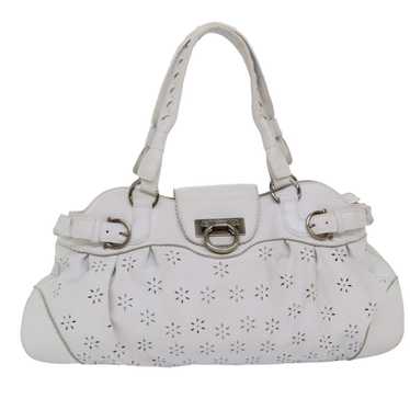 Salvatore Ferragamo Marisa White Leather Handbag … - image 1