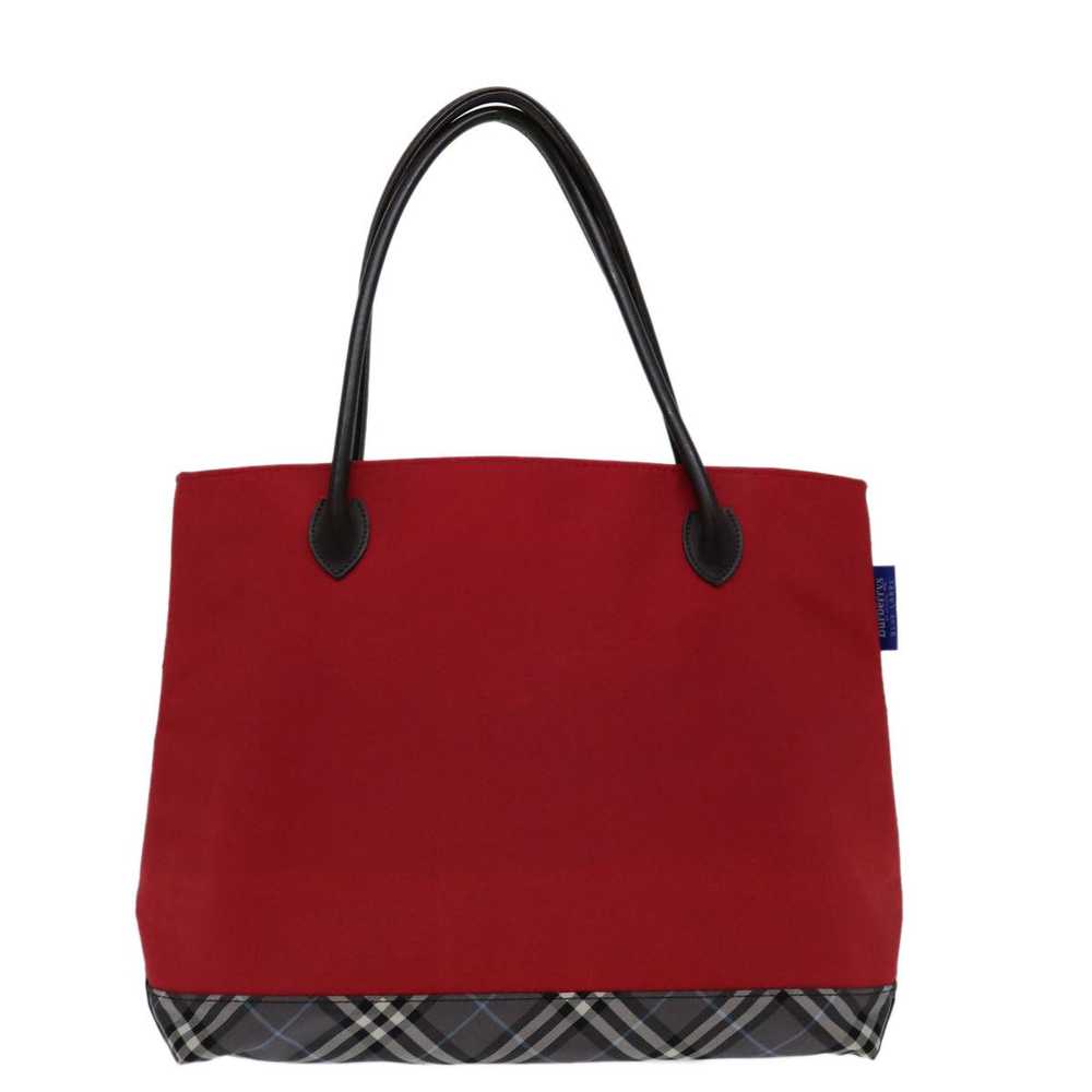 Burberry Nova Check Red Synthetic Handbag (Pre-Ow… - image 2