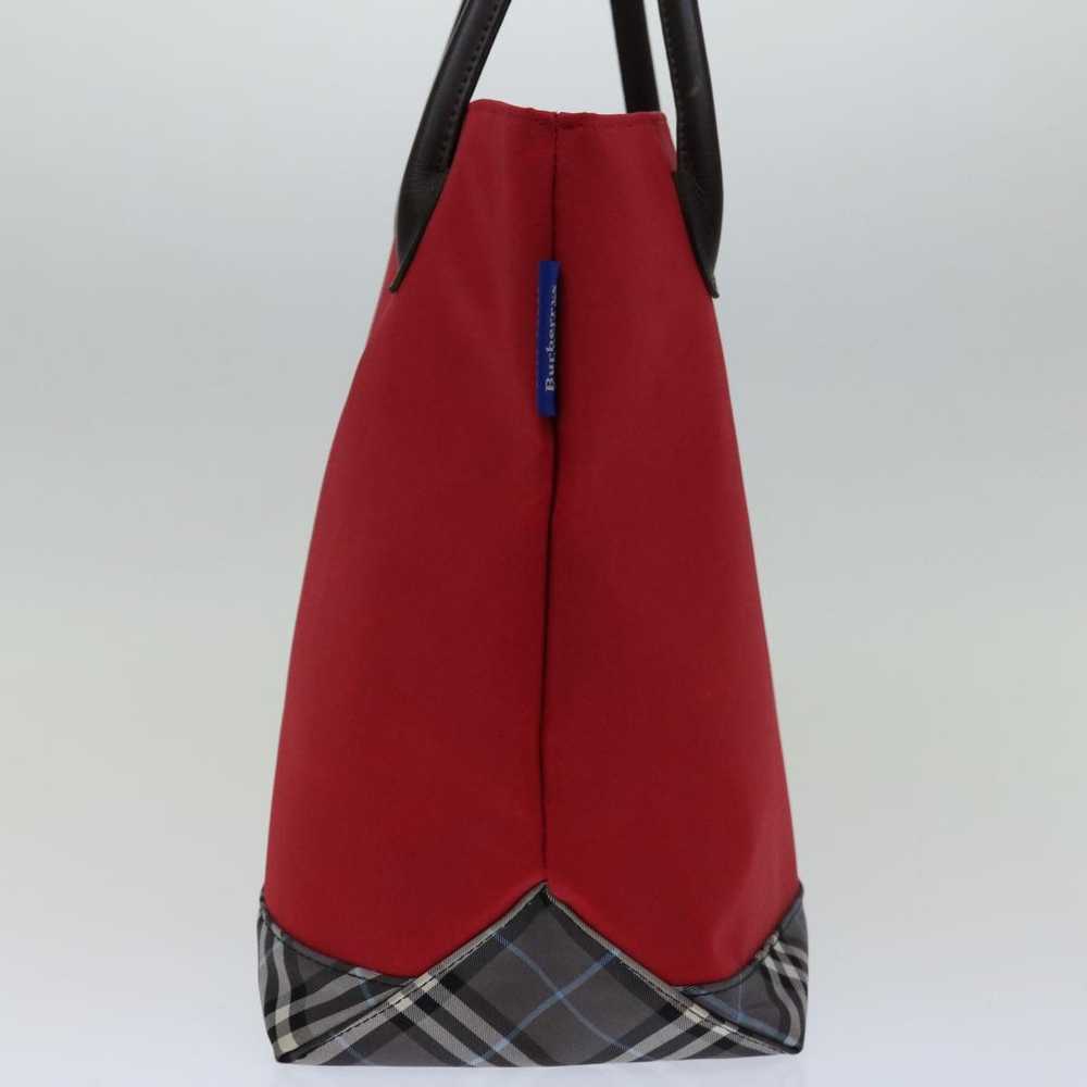 Burberry Nova Check Red Synthetic Handbag (Pre-Ow… - image 4