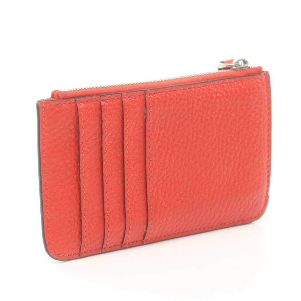 Fendi Fendi Card Case Coin Purse Leather Orange R… - image 2