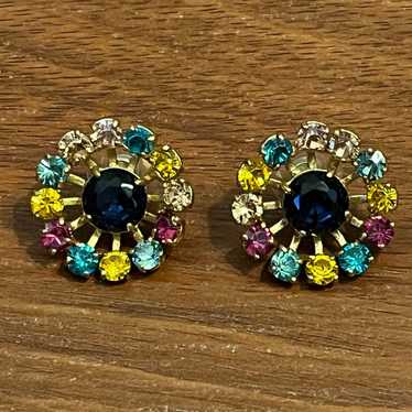 J. Crew Multicolor Rhinestone Earrings