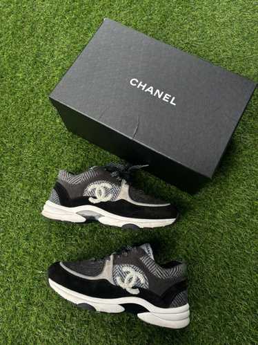 Chanel Black Wool CC Runners