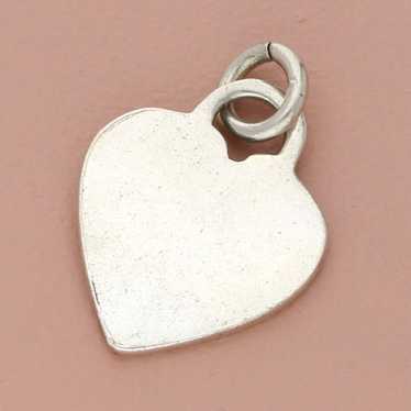 sterling silver vintage engravable heart pendant