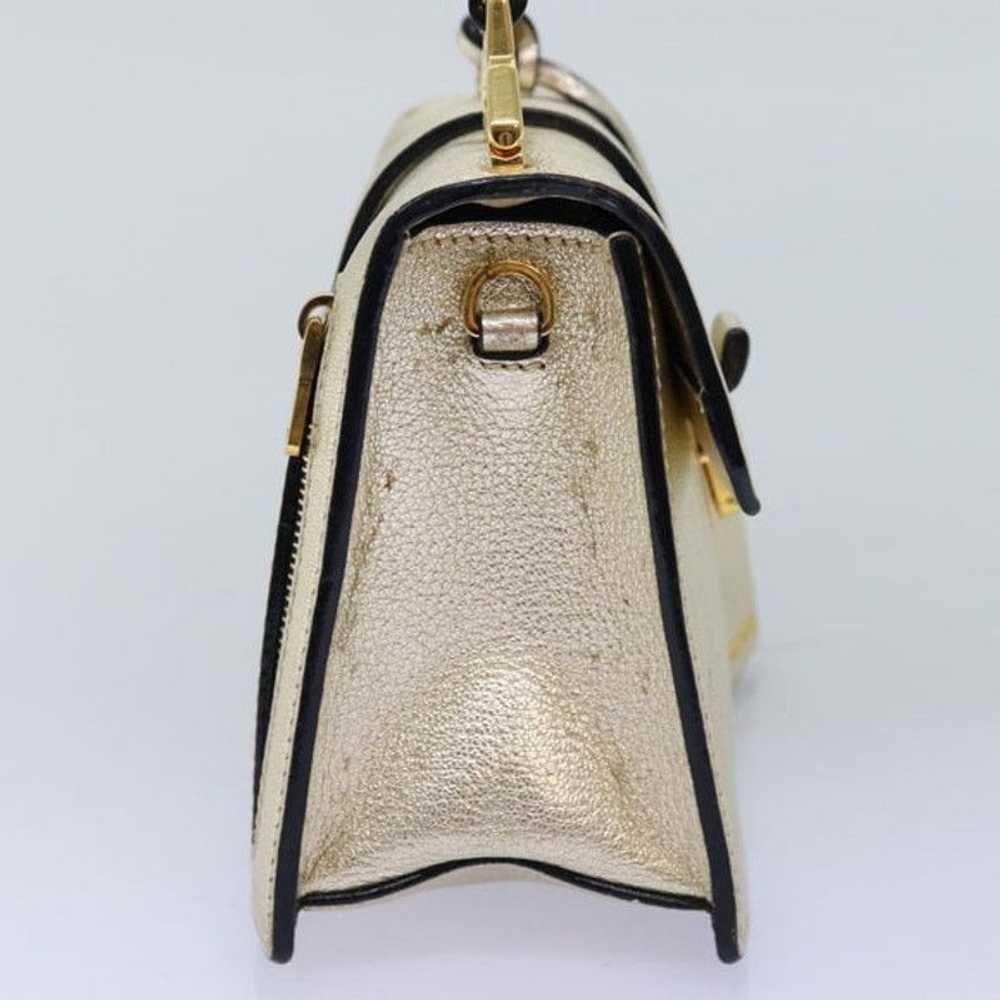 Miu Miu Miu Miu Hand Bag Leather Gold - image 3