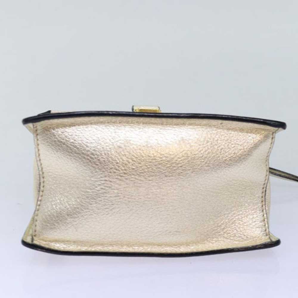 Miu Miu Miu Miu Hand Bag Leather Gold - image 5