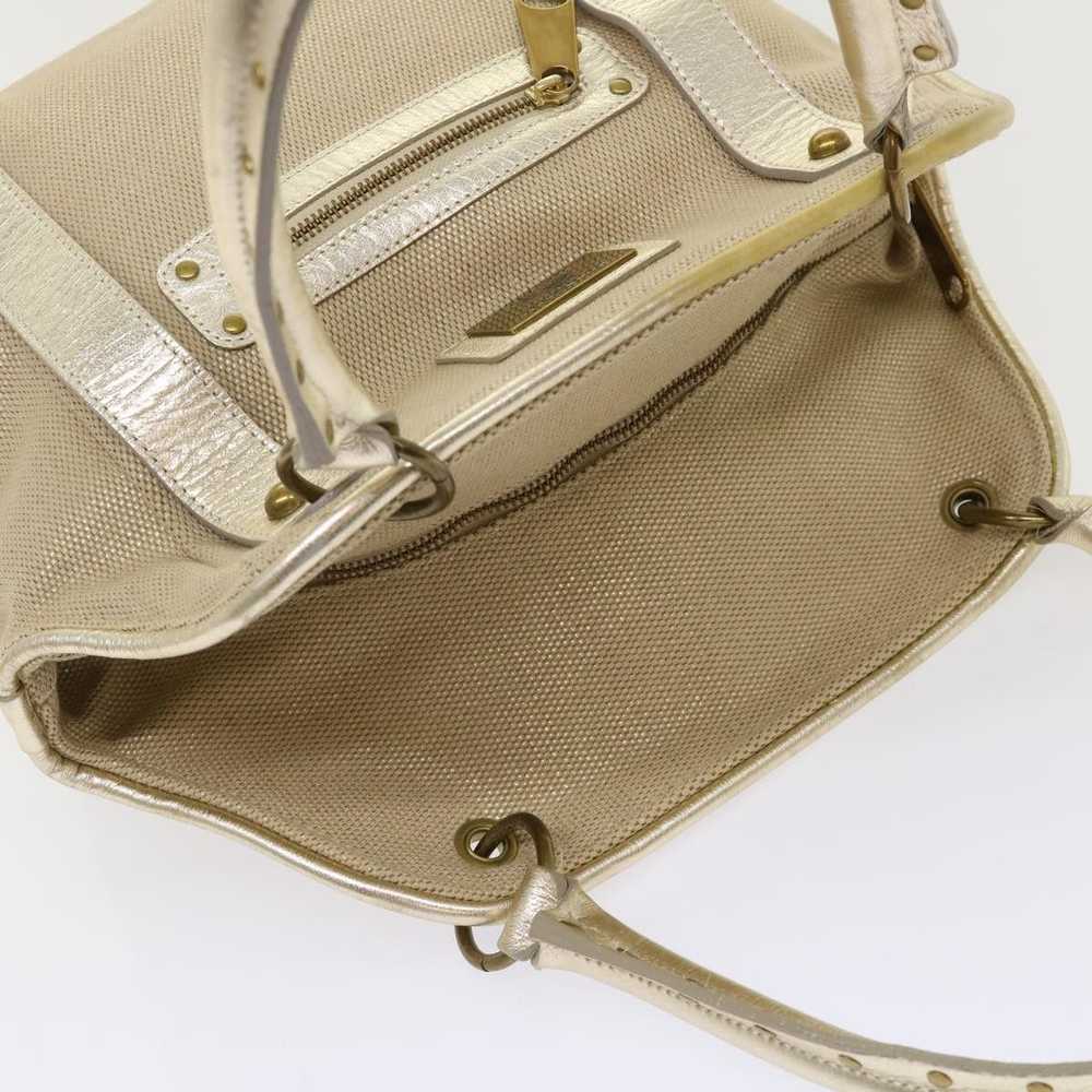 Burberry Beige Canvas Shoulder Bag (Pre-Owned) - image 4