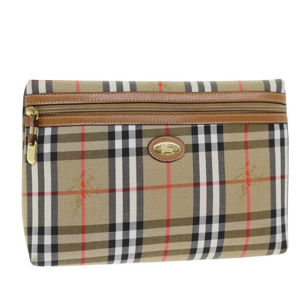 Burberry Nova Check Beige Canvas Clutch Bag (Pre-… - image 8