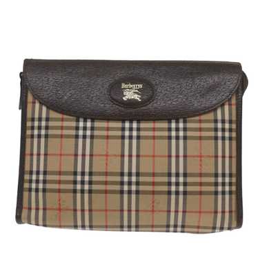 Burberry Nova Check Beige Canvas Clutch Bag (Pre-… - image 1